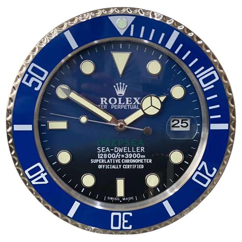 rolex fake wall clock|rolex sea dweller wall clock.